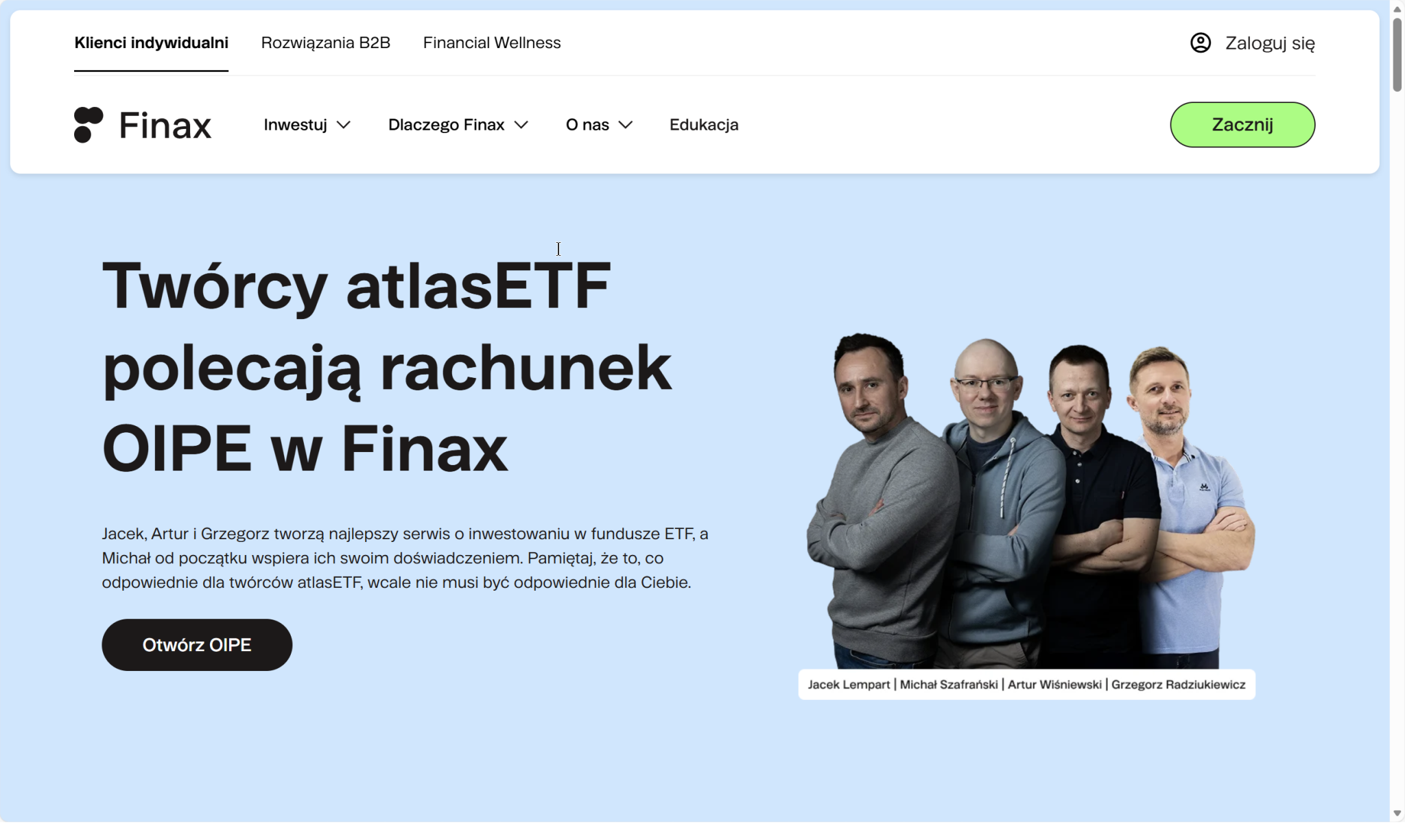 Finax OIPE – instrukcja otwarcia konta krok po kroku - atlasETF